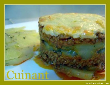 Receta de Lasaa de patata   -Thermomix-