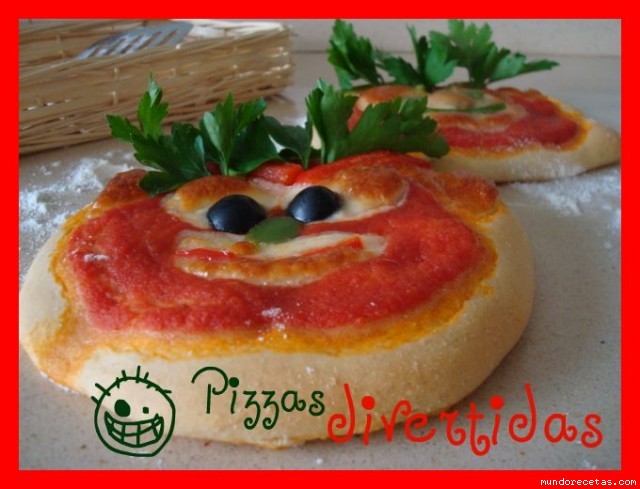 Receta de Pizzas divertidas Receta de Pizzas divertidas