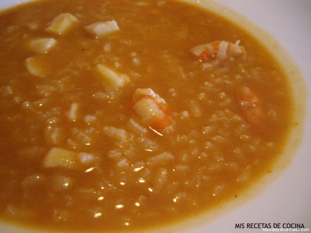 Receta de Arroz caldoso con gambas y sepia de Canelona al modo tradicional