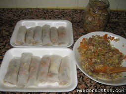 Receta de Rollitos de primavera. Paso a paso. Receta de Rollitos de primavera. Paso a paso.
