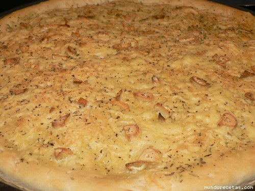 Receta de Pizza de mozzarella, ajos y romero (MJMIX) Receta de Pizza de mozzarella, ajos y romero (MJMIX)