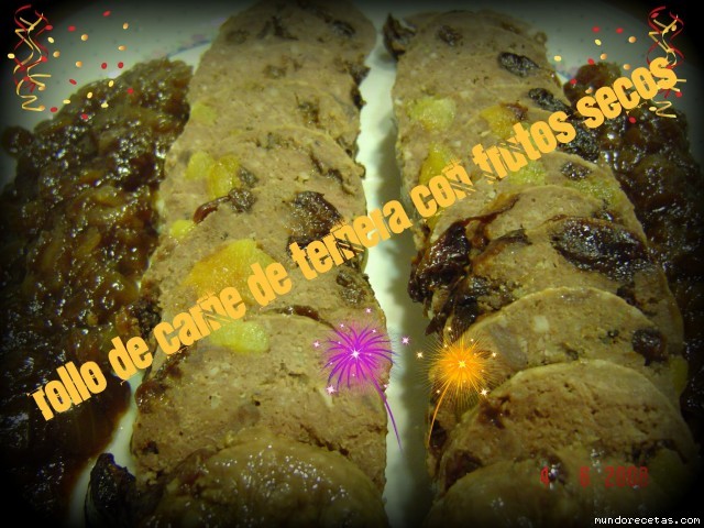 Receta de Rollo de carne de ternera con frutos secos Receta de Rollo de carne de ternera con frutos secos