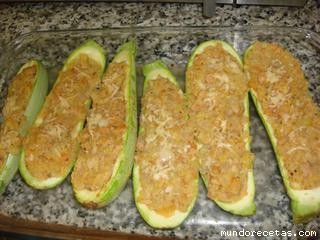Receta de Calabacines rellenos de atún Receta de Calabacines rellenos de atún