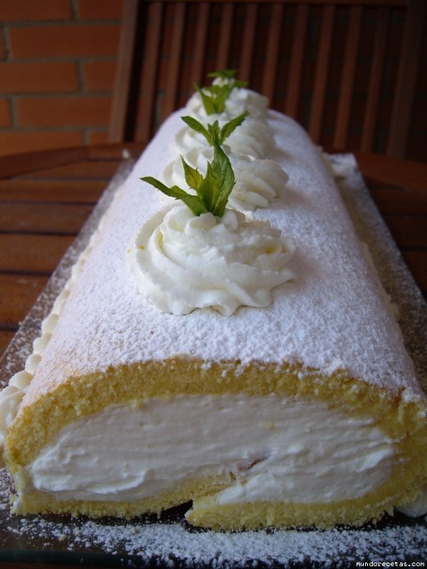 Receta de Brazo de gitano sabor nata limón Receta de Brazo de gitano sabor nata limón