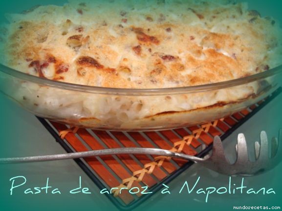 Receta de Pasta de arroz a la Napolitana (thm) Receta de Pasta de arroz a la Napolitana (thm)
