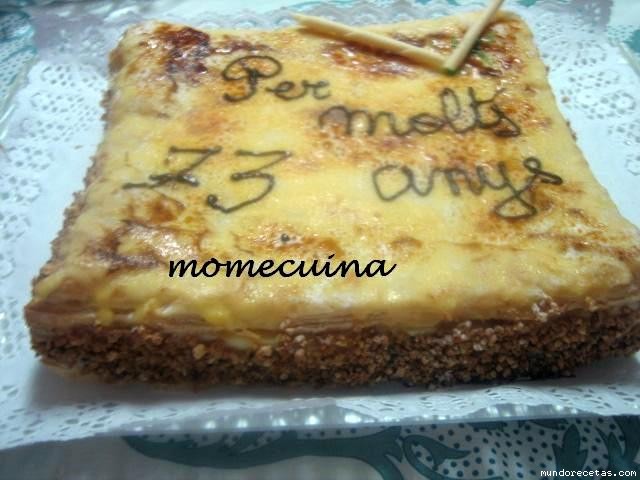 Receta de Pastel de hojaldre con crema y trufa Receta de Pastel de hojaldre con crema y trufa
