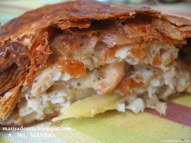 Receta de Pescado de hojaldre. Receta de Pescado de hojaldre.
