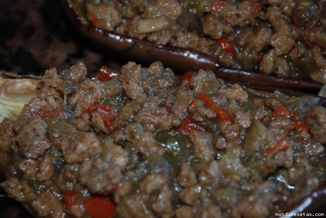 Receta de Berenjenas rellenas de soja.