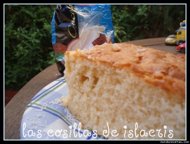Receta de Bizcocho de coco de islacris Receta de Bizcocho de coco de islacris