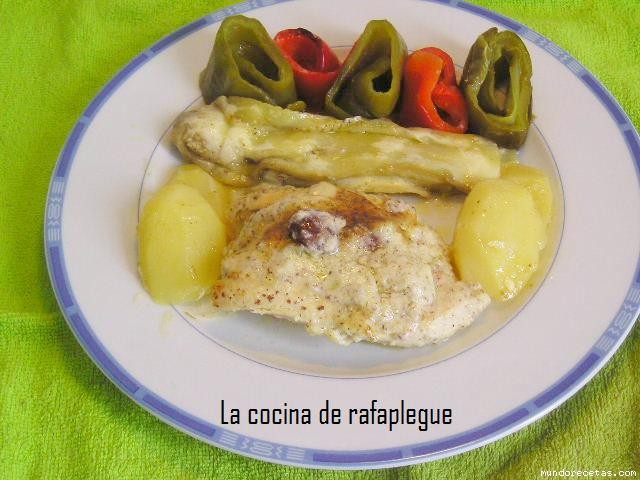 Receta de Horneado de pollo y hortalizas a la salsa de almendras Receta de Horneado de pollo y hortalizas a la salsa de almendras