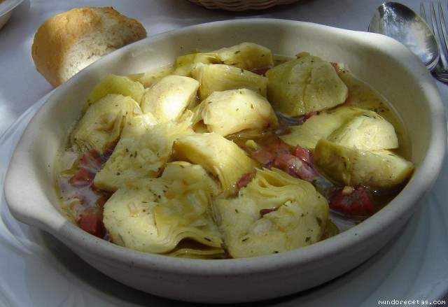 Receta de Alcachofas con Jamn Kali_2