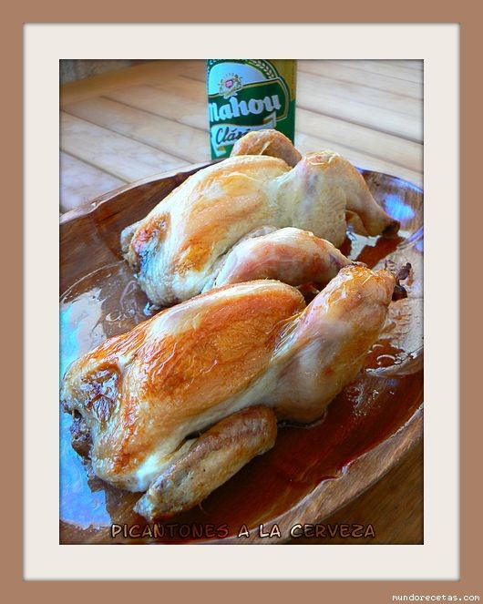 Receta de Picantones a la cerveza (irelidi) Receta de Picantones a la cerveza (irelidi)