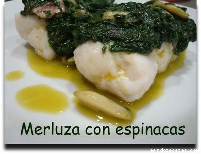 Receta de Merluza con espinacas (thermomix) Receta de Merluza con espinacas (thermomix)
