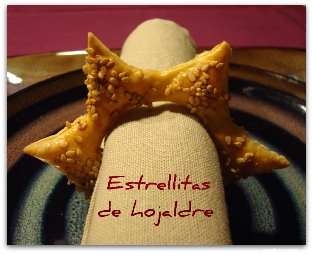 Receta de Estrellitas de hojaldre (anillos de servilletas comestibles) Receta de Estrellitas de hojaldre (anillos de servilletas comestibles)