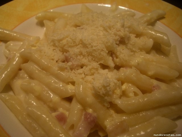 Receta de macarrones carbonara express Receta de macarrones carbonara express