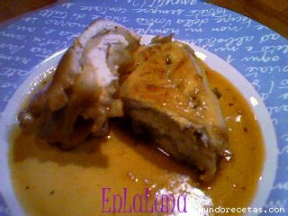 Receta de Filetes de pollo rellenos de manzana Receta de Filetes de pollo rellenos de manzana