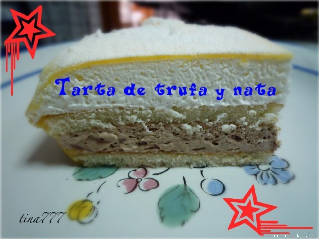 Receta de Tarta de trufa y nata tina777 Receta de Tarta de trufa y nata tina777
