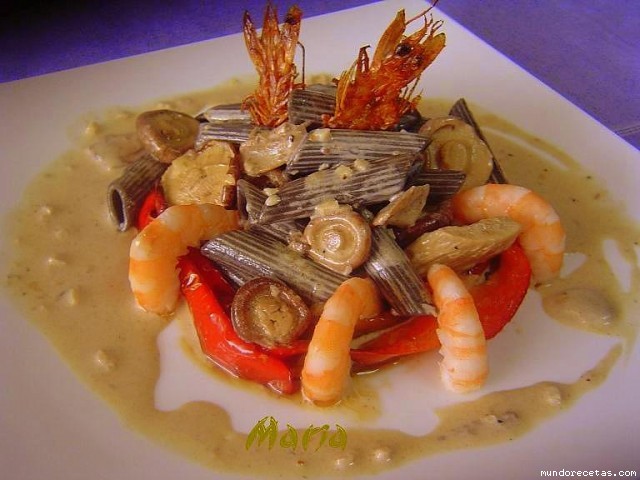 Receta de PENNE RIGATE CON PEINETA GAMBERA!! Receta de PENNE RIGATE CON PEINETA GAMBERA!!