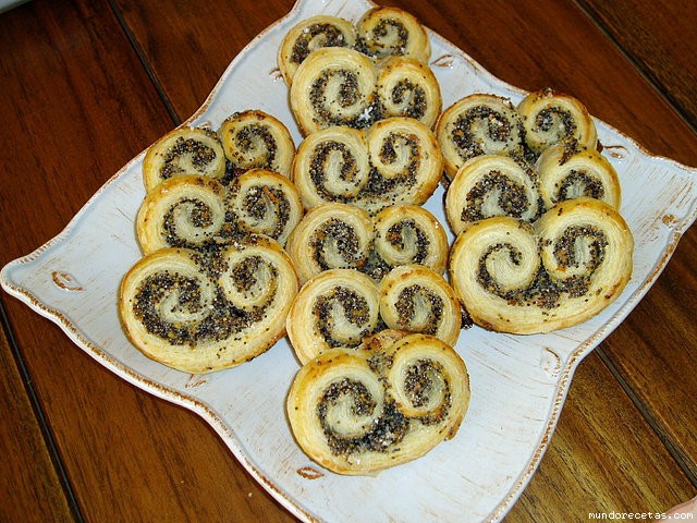 Receta de Palmeritas de semillas de amapola Receta de Palmeritas de semillas de amapola