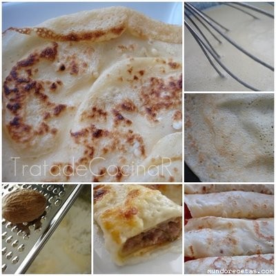 Receta de Canelones dobles con tortillas caseras (Thermomix y tradicional)