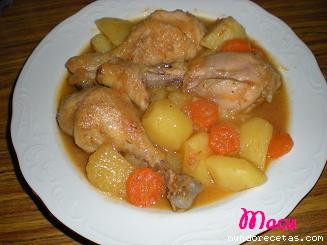Receta de guiso de jamoncitos de pollo Receta de guiso de jamoncitos de pollo
