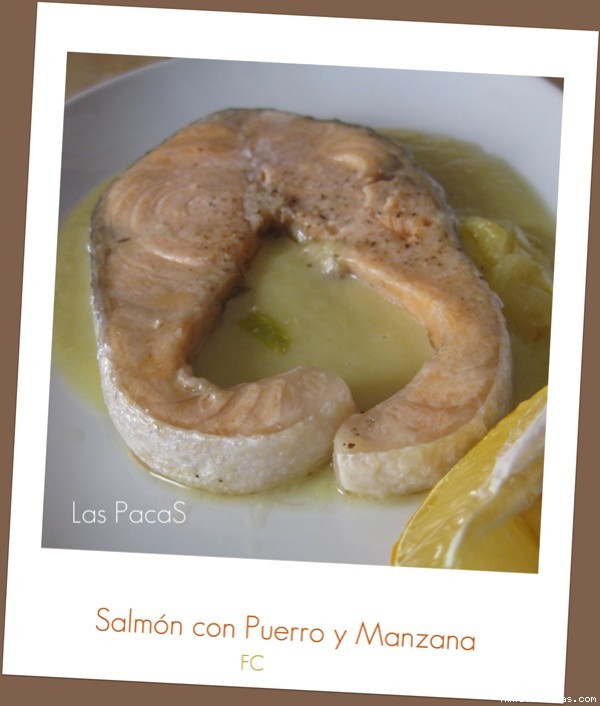 Receta de Salmón con Puerro y Manzana (FC) Receta de Salmón con Puerro y Manzana (FC)