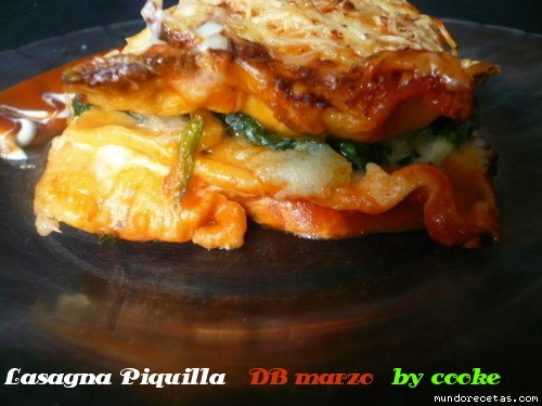 Receta de lasaña piquilla Receta de lasaña piquilla