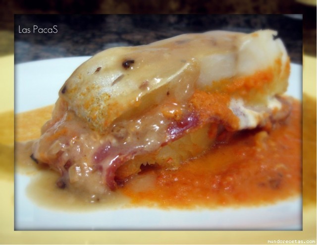 Receta de Merluza Rellena con Salsa Roja y Pil pil (FC) Receta de Merluza Rellena con Salsa Roja y Pil pil (FC)