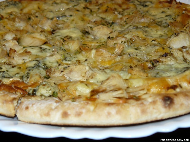 Receta de Pizza de pollo asado y quesos Receta de Pizza de pollo asado y quesos