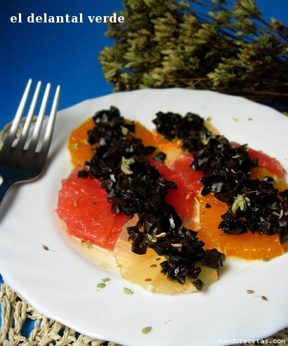 Receta de Ensalada de ctricos y aceitunas negras