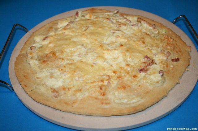 Receta de Pizza ala piedra Carbonara Receta de Pizza ala piedra Carbonara