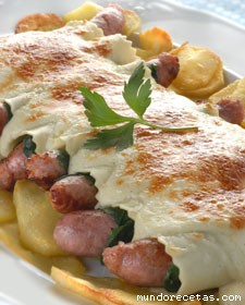 Receta de Canelones de salchicha