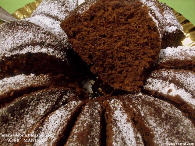Receta de BIZCOCHO DE CHOCOLATE Y VAINILLA Receta de BIZCOCHO DE CHOCOLATE Y VAINILLA