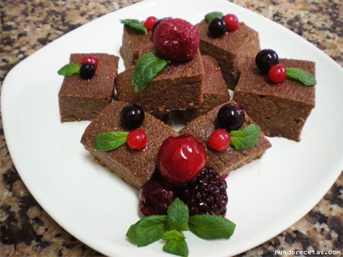 Receta de Cuadrados de polenta con chocolate Receta de Cuadrados de polenta con chocolate