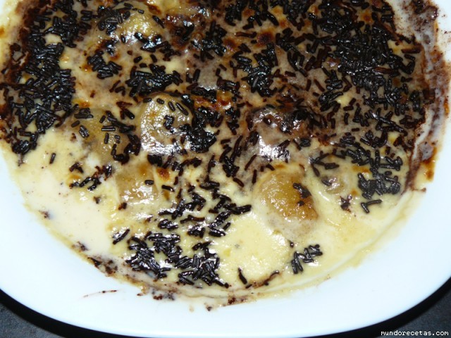 Receta de Platanos caramelizados con crema Receta de Platanos caramelizados con crema