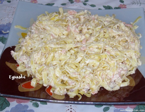 Receta de Pasta con salmón ahumado y queso (Thermomix) Receta de Pasta con salmón ahumado y queso (Thermomix)