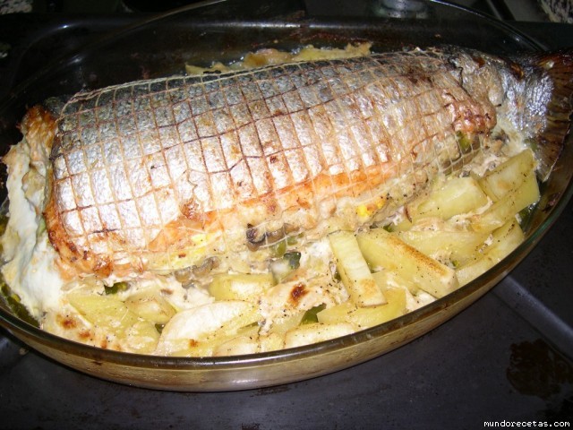 Receta de SALMÓN RELLENO AL HORNO Receta de SALMÓN RELLENO AL HORNO