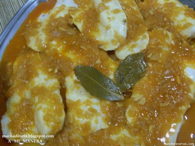 Receta de Merluza a la gallega. Receta de Merluza a la gallega.