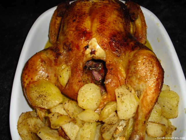 Receta de POLLO ASADO AL HORNO Receta de POLLO ASADO AL HORNO