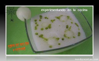 Receta de Crema de melón y pepino Receta de Crema de melón y pepino