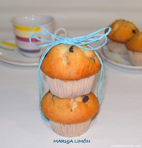Receta de Muffins con pepitas de chocolate Receta de Muffins con pepitas de chocolate