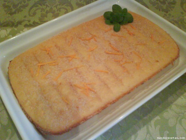Receta de BIZCOCHO DE NARANJA SIN HUEVOS NI LECHE Receta de BIZCOCHO DE NARANJA SIN HUEVOS NI LECHE