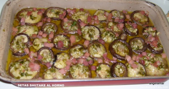Receta de setas shiitake al horno Receta de setas shiitake al horno