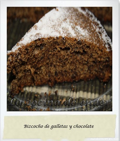 Receta de Bizcocho de galletas y chocolate ver. ender Receta de Bizcocho de galletas y chocolate ver. ender