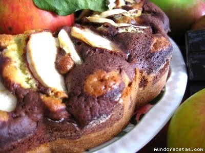 Receta de bizcocho marmolado de manzanas Receta de bizcocho marmolado de manzanas