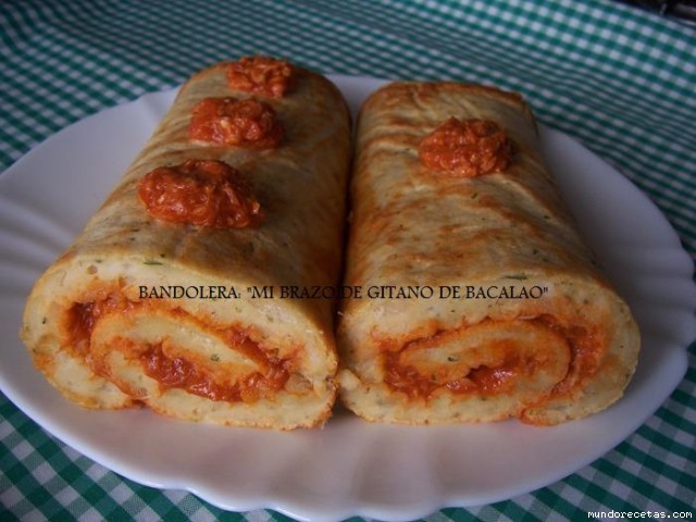 Receta de Mi brazo de gitano de bacalao Receta de Mi brazo de gitano de bacalao