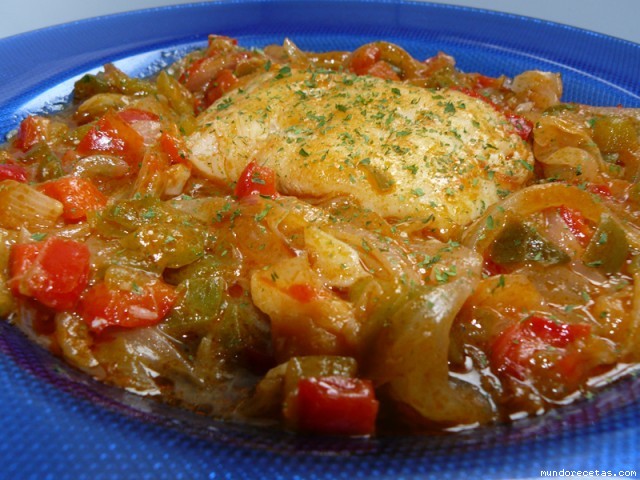 Receta de Bacalao en piperrada Receta de Bacalao en piperrada
