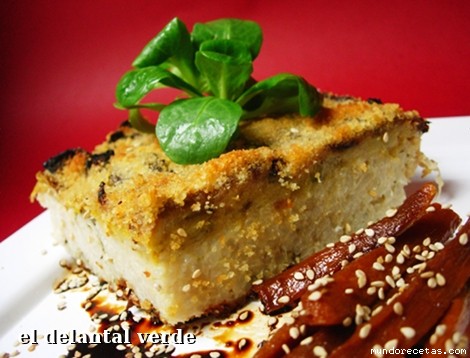 Receta de Pastel de arroz y puerros Receta de Pastel de arroz y puerros