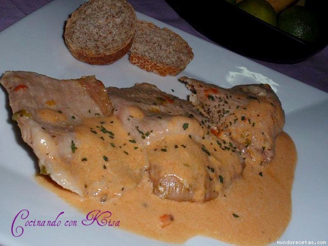 Receta de SECRETOS IBERICOS EN SALSA DE QUESO(fussioncook) Receta de SECRETOS IBERICOS EN SALSA DE QUESO(fussioncook)
