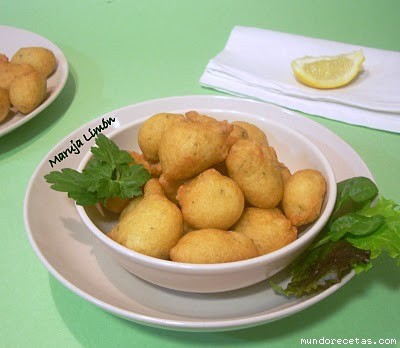 Receta de Buñuelos de bacalao. Receta de Buñuelos de bacalao.